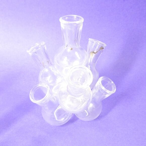Floral Design Glass Mini Vase Centerpiece Vintage Plant Propagation Cluster - Picture 9 of 16